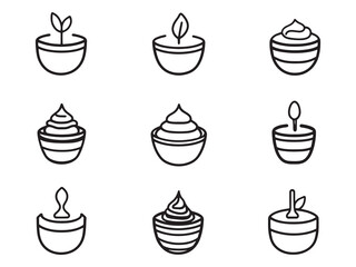 Minimalist Chocolate Pudding Vector Design