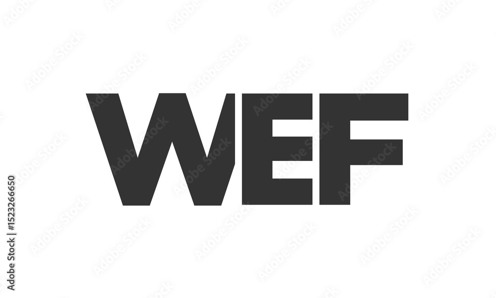 Poster wef logo design template with strong and modern bold text. initial based vector logotype featuring s