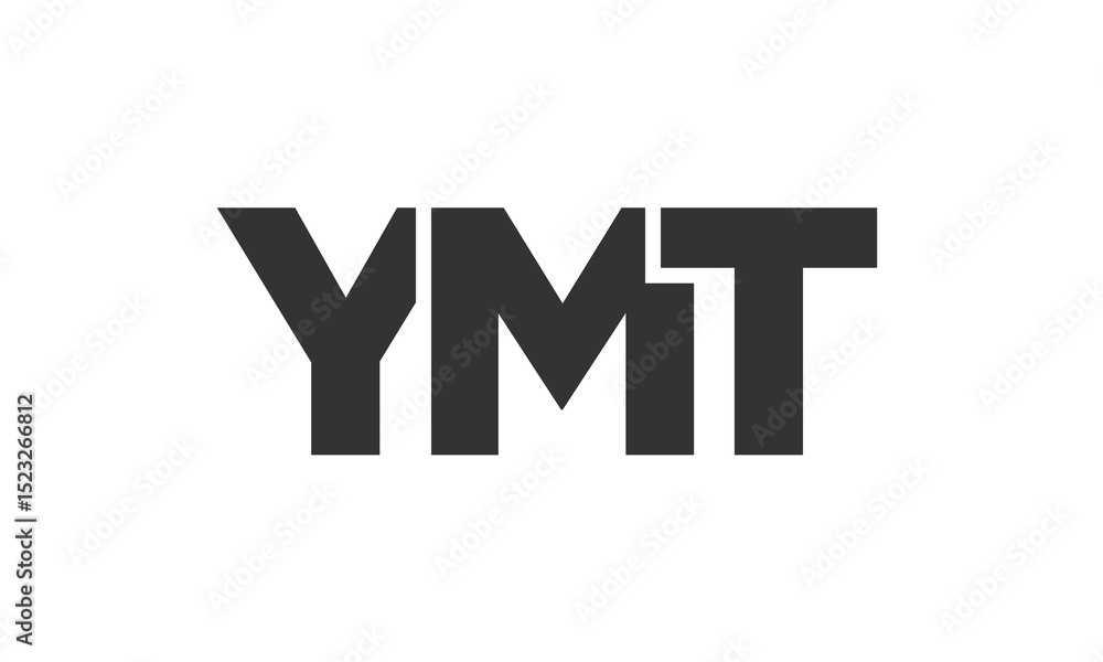Poster ymt logo design template with strong and modern bold text. initial based vector logotype featuring s