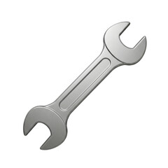 Isolated Image of a Metallic Wrench Tool on White Background for Repairs and Maintenance