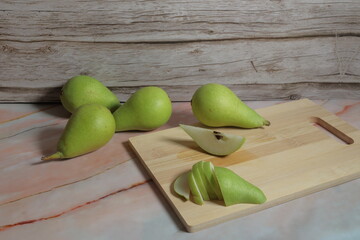 fruit on a wooden board
