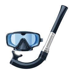 Blue Diving Mask Black Snorkel