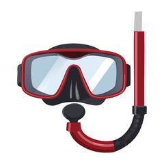 Red Diving Mask Snorkel Set