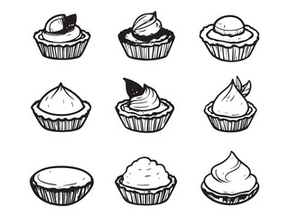 Coconut Chocolate Tart Ultra Minimalist 2D Art