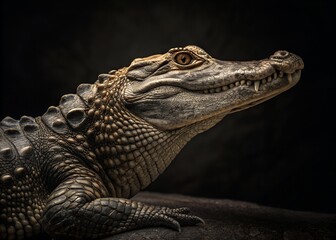 Fototapeta premium Close-up of Leather Textured Crocodile