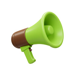 3D rendered megaphone illustration, promoting announcements and communication concepts effectively