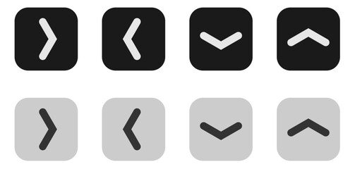 next and pervious, down and up arrow web user interface