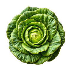 Obraz premium Vibrant Green Cabbage on White Background Capturing Nature's Freshness and Healthy Ingredients