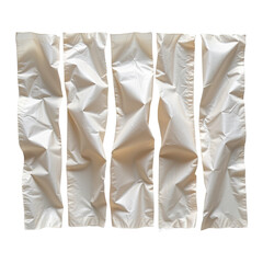 Wrinkled White Texture Background with Curved Lines and Shadows Ideal for Photography, Design, and Art Projects