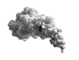 Rising Plume: Captivating close-up reveals a column of smoke billowing upwards, a photorealistic rendering set against backdrop