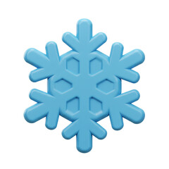 3d rendered illustration of a blue snowflake isolated on a white background perfect for winter