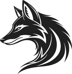 fox silhouette vector illustration