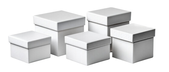 Isolated white blank cardboard box packaging container