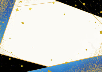 青地の和風フレーム