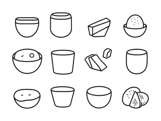 Creme Fraiche Ultra Minimalist 2D Line Art