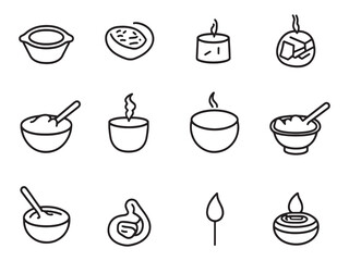 Custard Illustration in Simple Line Style