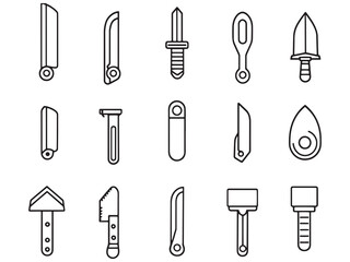 Simple Cutter Blade Outline Drawing
