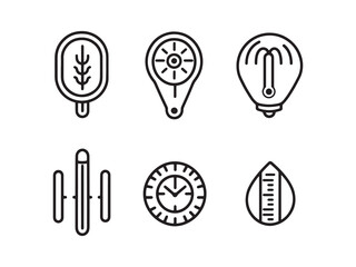 Digital Thermometer Minimalist Line Icon