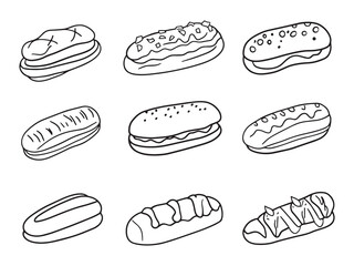 Eclair Simple Outline Dessert Icon