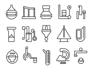 Vector Fabrication Equipment Icons