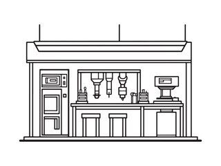 Fabrication Shop Line Art Icons