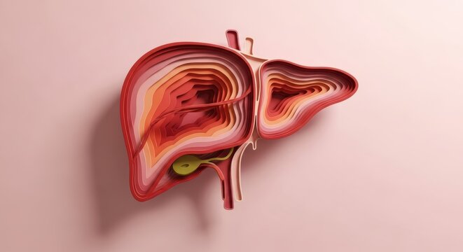 Creative papercut liver design for world hepatitis day awareness campaign