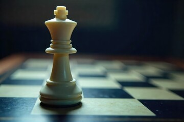 A chessboard with a white pawn moved forward, highlighting the strategic opening move of a game The focus is on the simple yet significant advancement , challenge, gameplay, classic game
