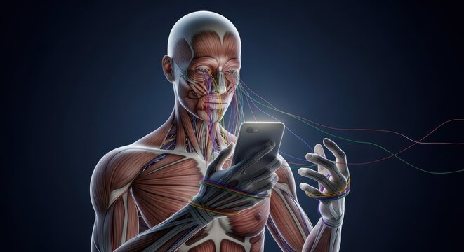 Exploring digital addiction and its impact on human anatomy with technology and neuroscience themes