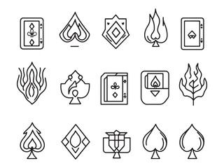 Fire Poker Minimalist Line Art Graphic