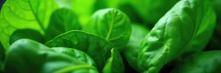 Fresh, vibrant spinach leaves, lush green and ready to be harvested Perfect for salads, smoothies, or any healthy recipe Close-up shot highlighting the texture and color , fresh, produce, green