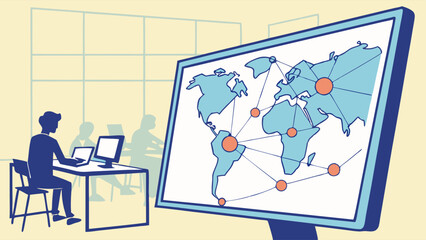 Global Connectivity in a Modern Office Setting