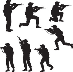 Veteran Soldier Vector and silhouette Illustration white color background