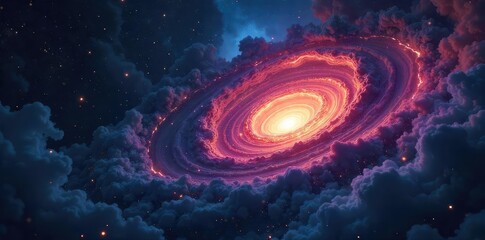 Mysterious, inky black void swirling with ethereal light, suggesting cosmic power and divine mystery Perfect for fantasy, spirituality, or abstract art projects , black hole, divine light, shadow