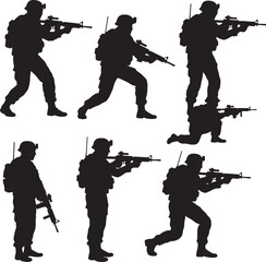 Veteran Soldier Vector and silhouette Illustration white color background