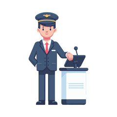 
illustration design of a flight attendant