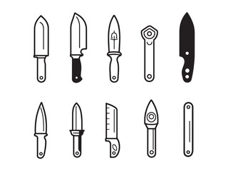 Folding Knife Vector Icon