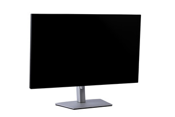 monitor on a stand for a personal computer, isolated on a white background