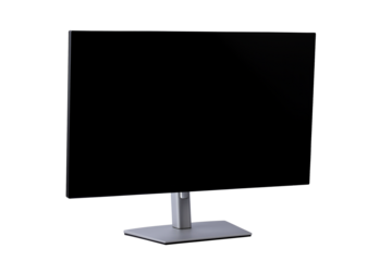 monitor on a stand for a personal computer, isolated on a white background