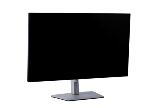 monitor on a stand for a personal computer, isolated on a white background - Powered by Adobe