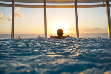 woman looking at the sun