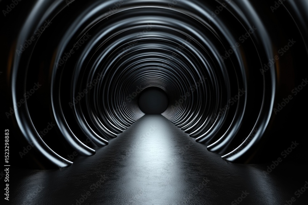 Poster abstract tunnel with concentric circles