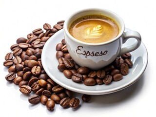 Fototapeta premium espresso concentrated coffee-brewed by forcing