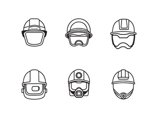 Fototapeta premium Headlamp Ultra Minimalist 2D Line Art