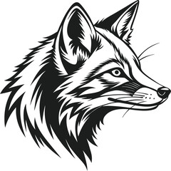 fox head vector silhouette