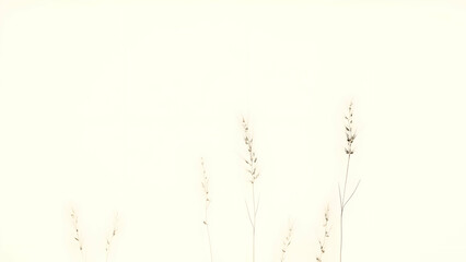 Close-Up Wild Grass Ink Illustration