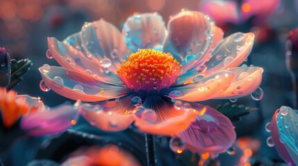 Vibrant flower closeup