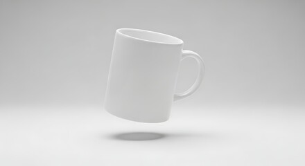 Obraz premium Blank White Mug Mockup Perfect for Branding and Design Projects