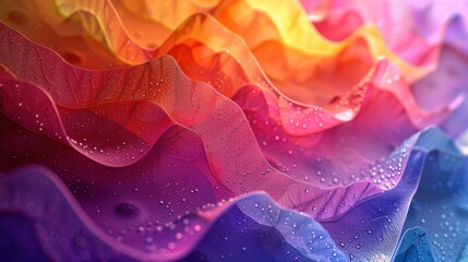 Vibrant, layered rainbow fabric
