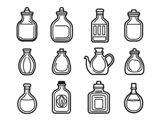 Hot Water Bottle Ultra Minimalist 2D Line Art