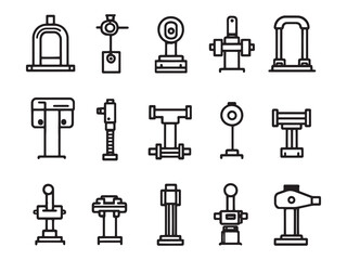 Hydraulic Press Ultra Minimalist 2D Line Art Version